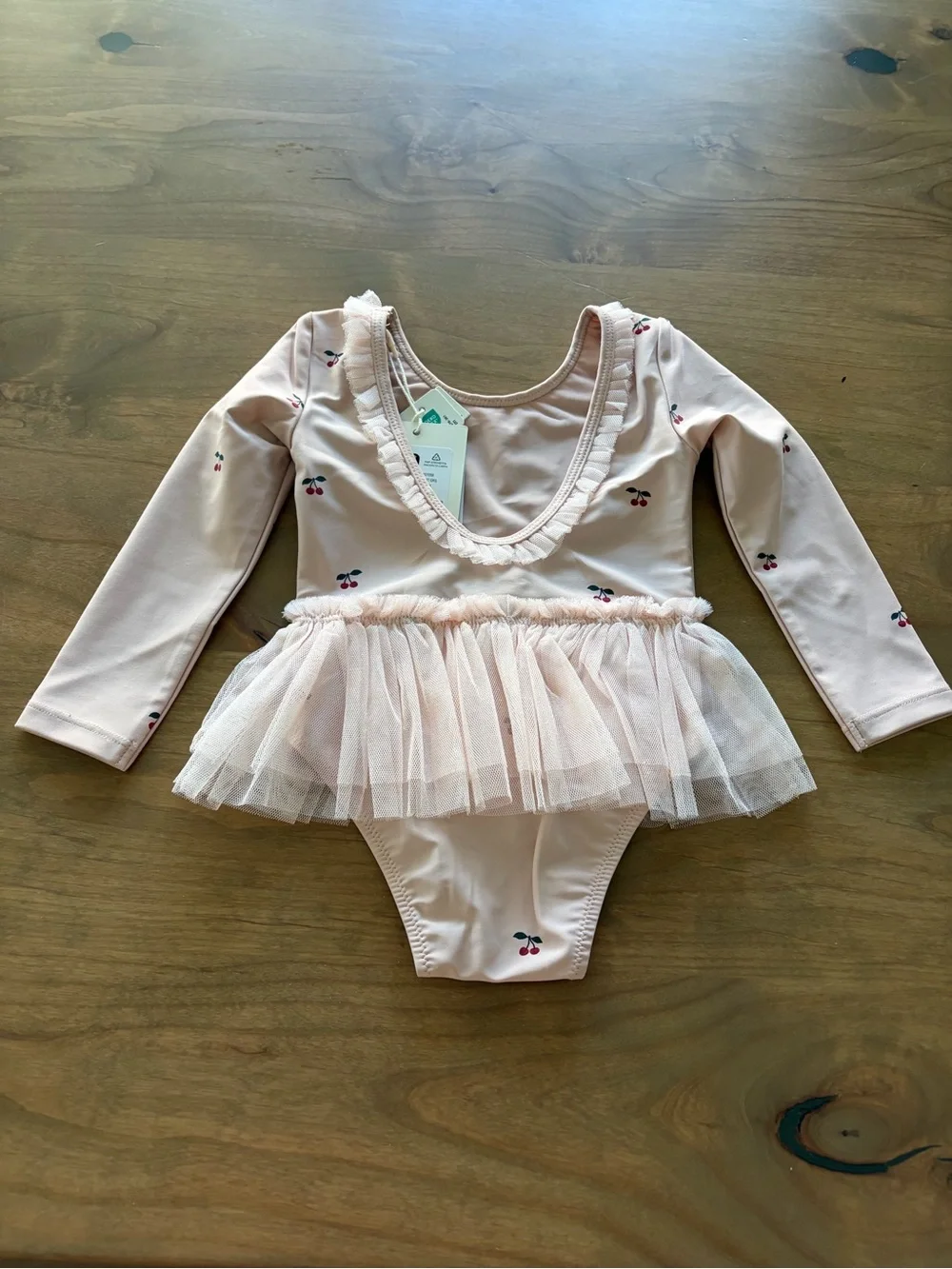 Konges Sløjd Strut LS Swimsuit in Cherry Blush Girls NWT $87